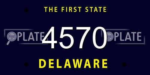 4570 Delaware License Plate