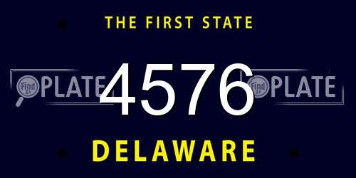 4576 Delaware License Plate