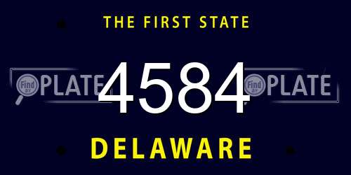 4584 Delaware License Plate