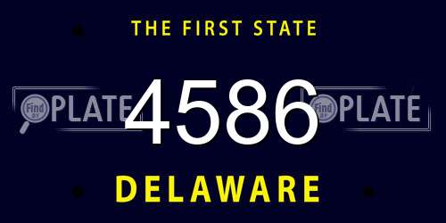 4586 Delaware License Plate
