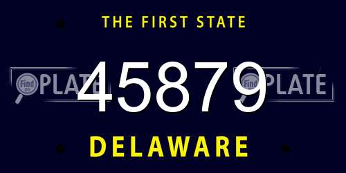 45879 Delaware License Plate