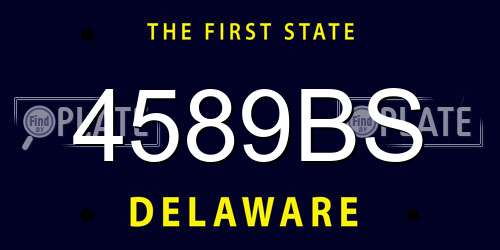 4589BS Delaware License Plate