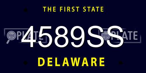4589SS Delaware License Plate