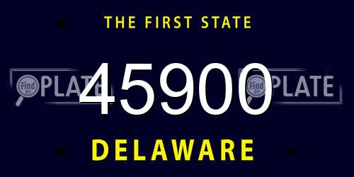 45900 Delaware License Plate