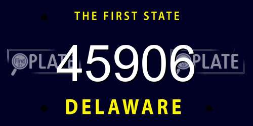 45906 Delaware License Plate