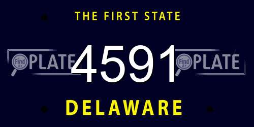 4591 Delaware License Plate