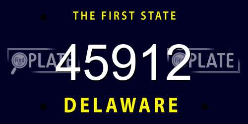 45912 Delaware License Plate