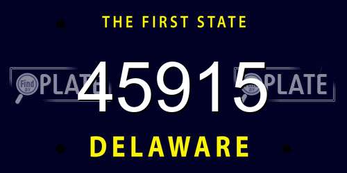 45915 Delaware License Plate