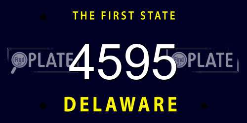 4595 Delaware License Plate
