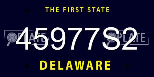 45977S2 Delaware License Plate