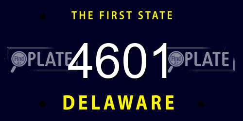 4601 Delaware License Plate