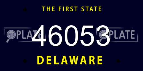 46053 Delaware License Plate