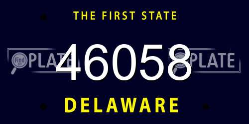 46058 Delaware License Plate