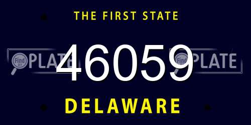 46059 Delaware License Plate