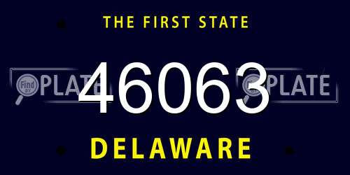 46063 Delaware License Plate