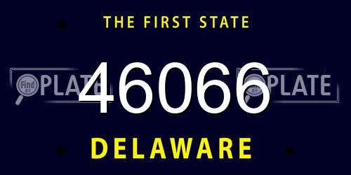 46066 Delaware License Plate