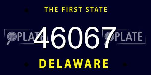 46067 Delaware License Plate