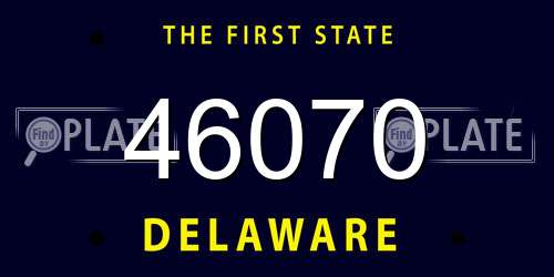 46070 Delaware License Plate