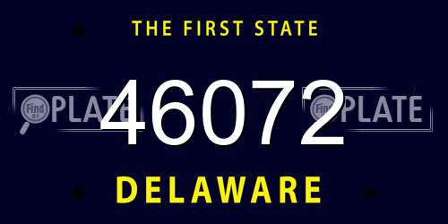 46072 Delaware License Plate