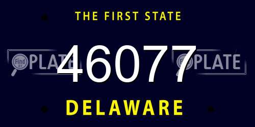 46077 Delaware License Plate