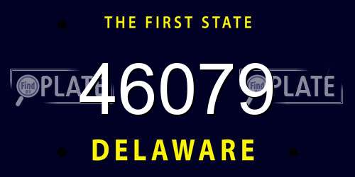 46079 Delaware License Plate