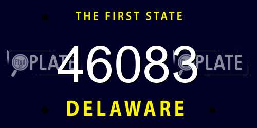 46083 Delaware License Plate