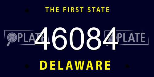 46084 Delaware License Plate