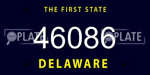 46086 Delaware License Plate