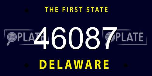 46087 Delaware License Plate