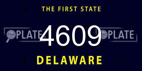 4609 Delaware License Plate