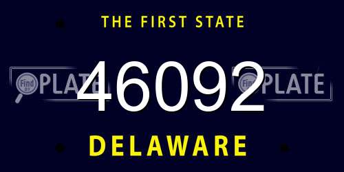 46092 Delaware License Plate