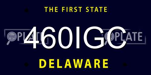 460IGC Delaware License Plate