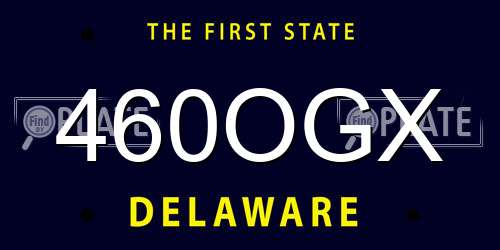 460OGX Delaware License Plate