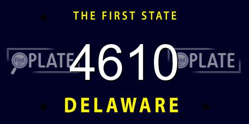 4610 Delaware License Plate