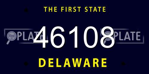 46108 Delaware License Plate