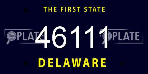 46111 Delaware License Plate