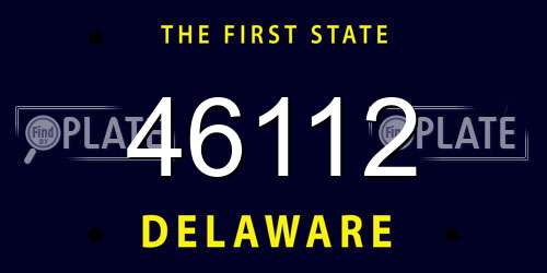 46112 Delaware License Plate