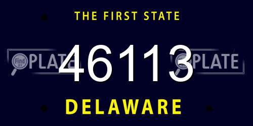 46113 Delaware License Plate