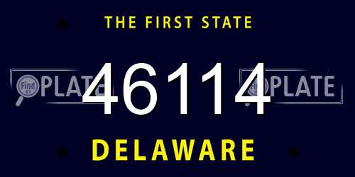 46114 Delaware License Plate