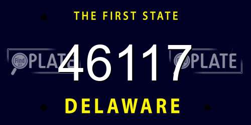 46117 Delaware License Plate