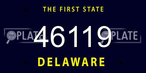 46119 Delaware License Plate