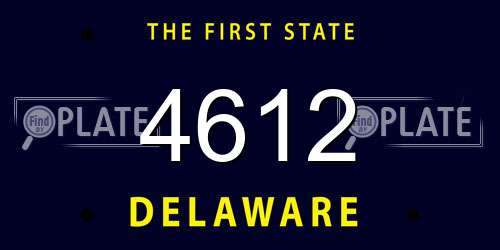 4612 Delaware License Plate