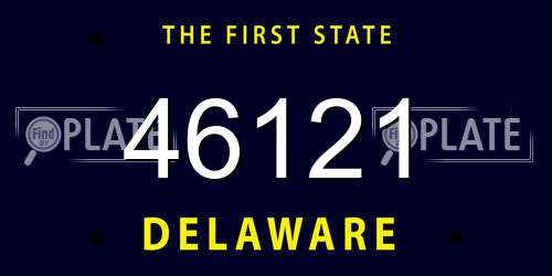46121 Delaware License Plate