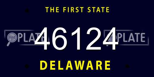 46124 Delaware License Plate