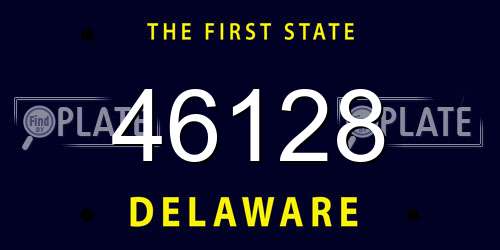 46128 Delaware License Plate
