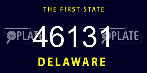 46131 Delaware License Plate