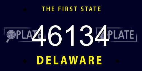 46134 Delaware License Plate