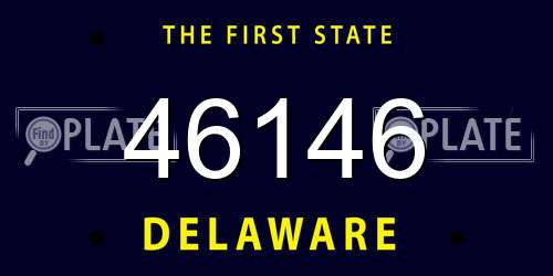 46146 Delaware License Plate