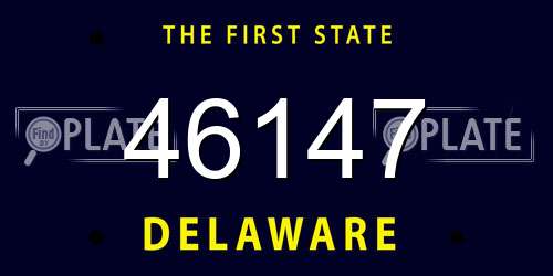 46147 Delaware License Plate