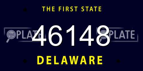 46148 Delaware License Plate